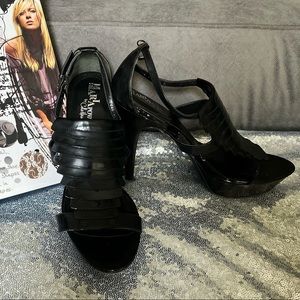 Maria Sharapova for Cole Haan platform heels w/ Nike Air tech. in Black Patent